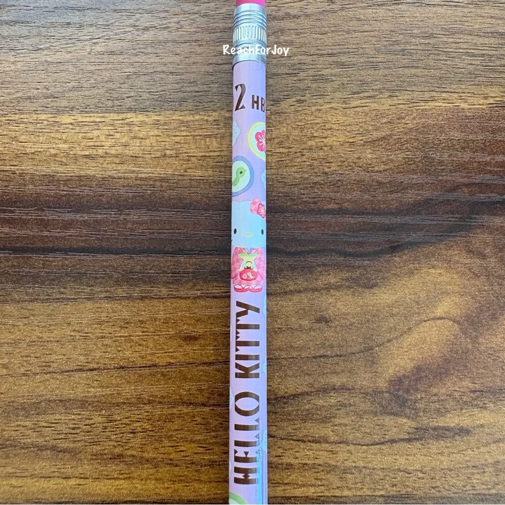 Sanrio Hello Kitty Pencil 2013 Wood #2 Pencil Geisha Birds Floral Pink